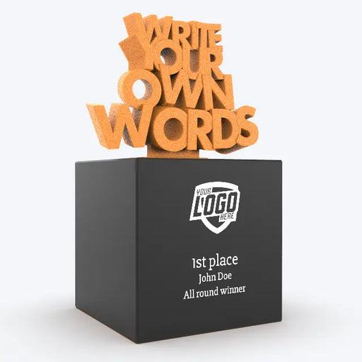Custom Awards: Text Totem Large - Orange