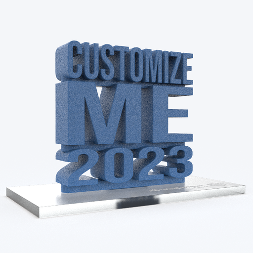 Custom award_Classic Text Totem_Blue