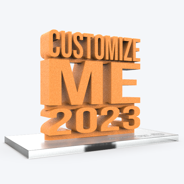 Custom award_Classic Text Totem_Orange