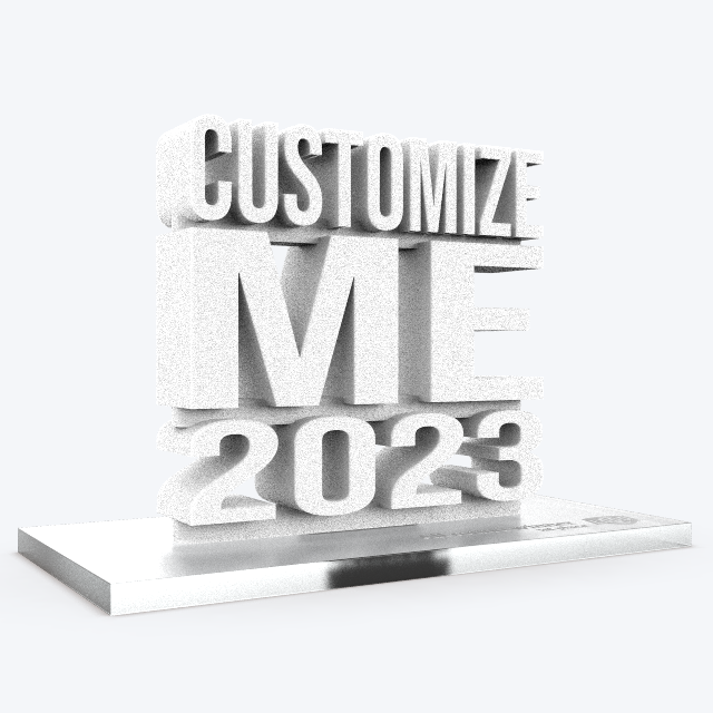 Custom award_Classic Text Totem_white