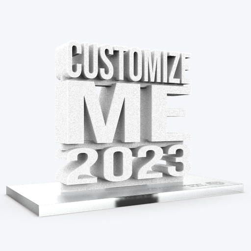 Custom award_Classic Text Totem_white