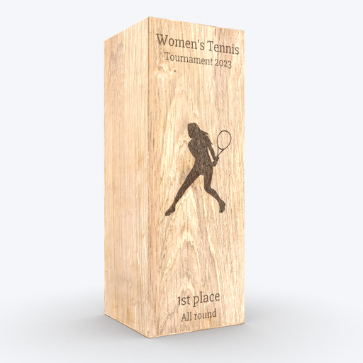 Custom Trophy - Wooden Totem - Tennis Trophy