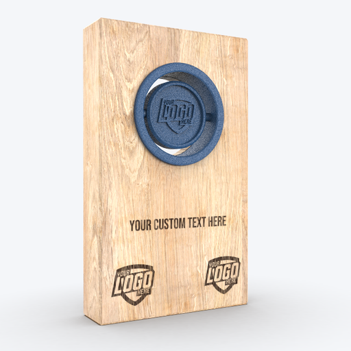 Custom award_Bird house trophy_Blue