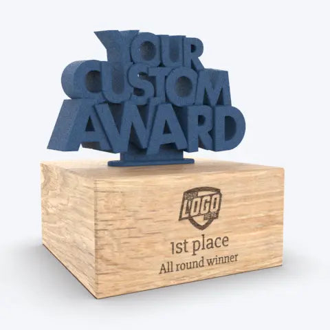 Custom 3D Award: Text totem medium
