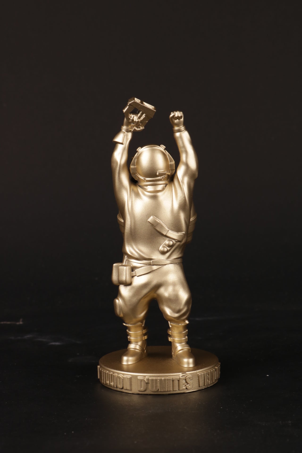 golden 3d printed person for the recognition award
