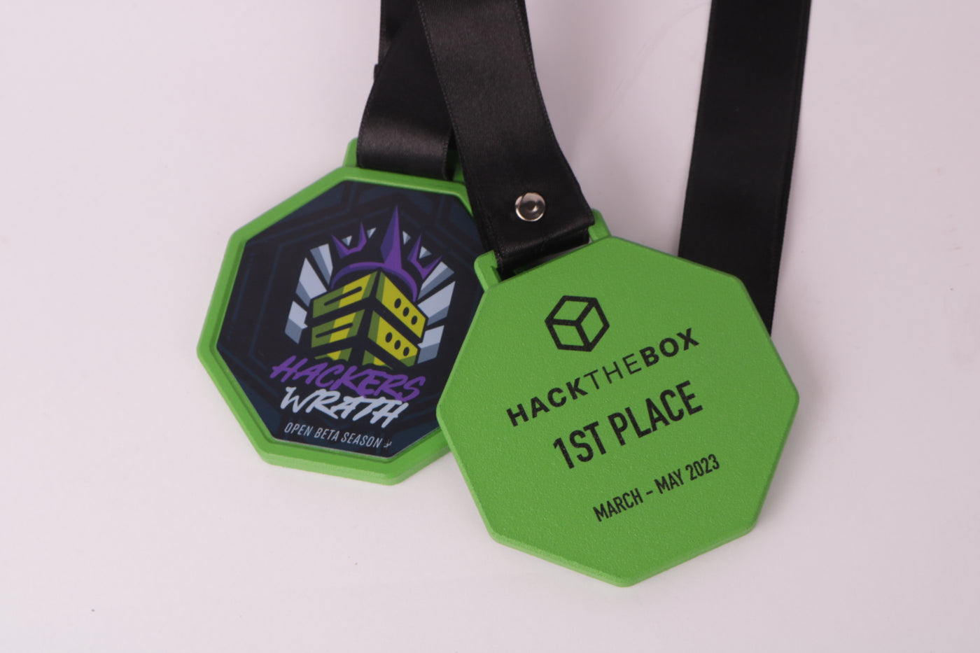 green medals for hack the box, custom medals