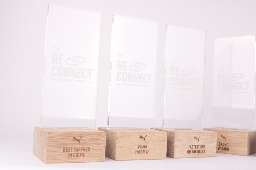 Custom Award - Glass of Fame Slim - Puma - Re Connect sr. leadership summit '24