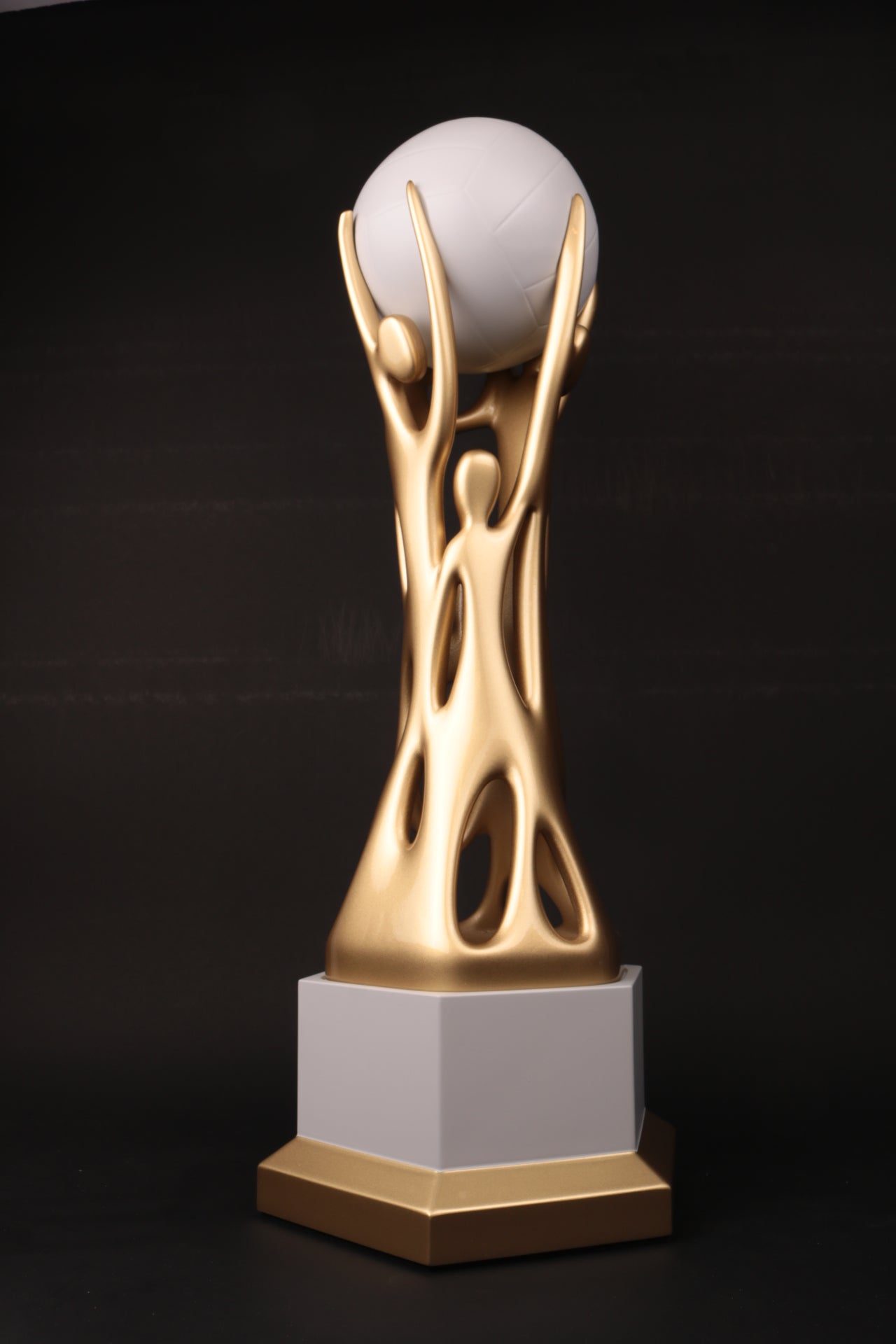 with and gold themed trophy with a 3d printed trophy