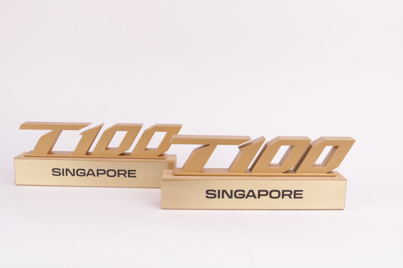 wooden base with a gold tint
