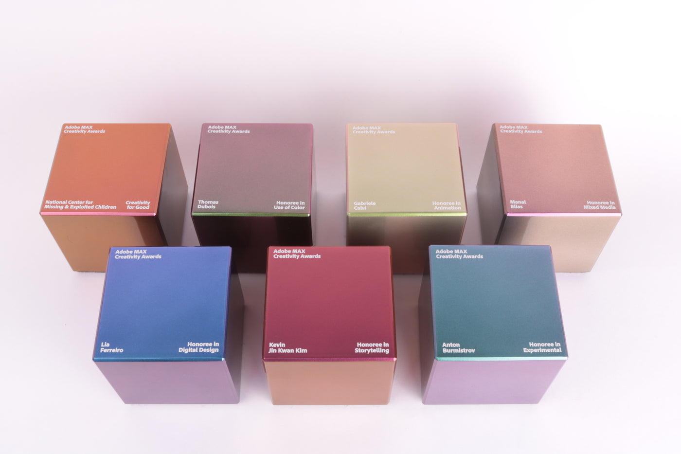 colorful cubes for the adobe awards