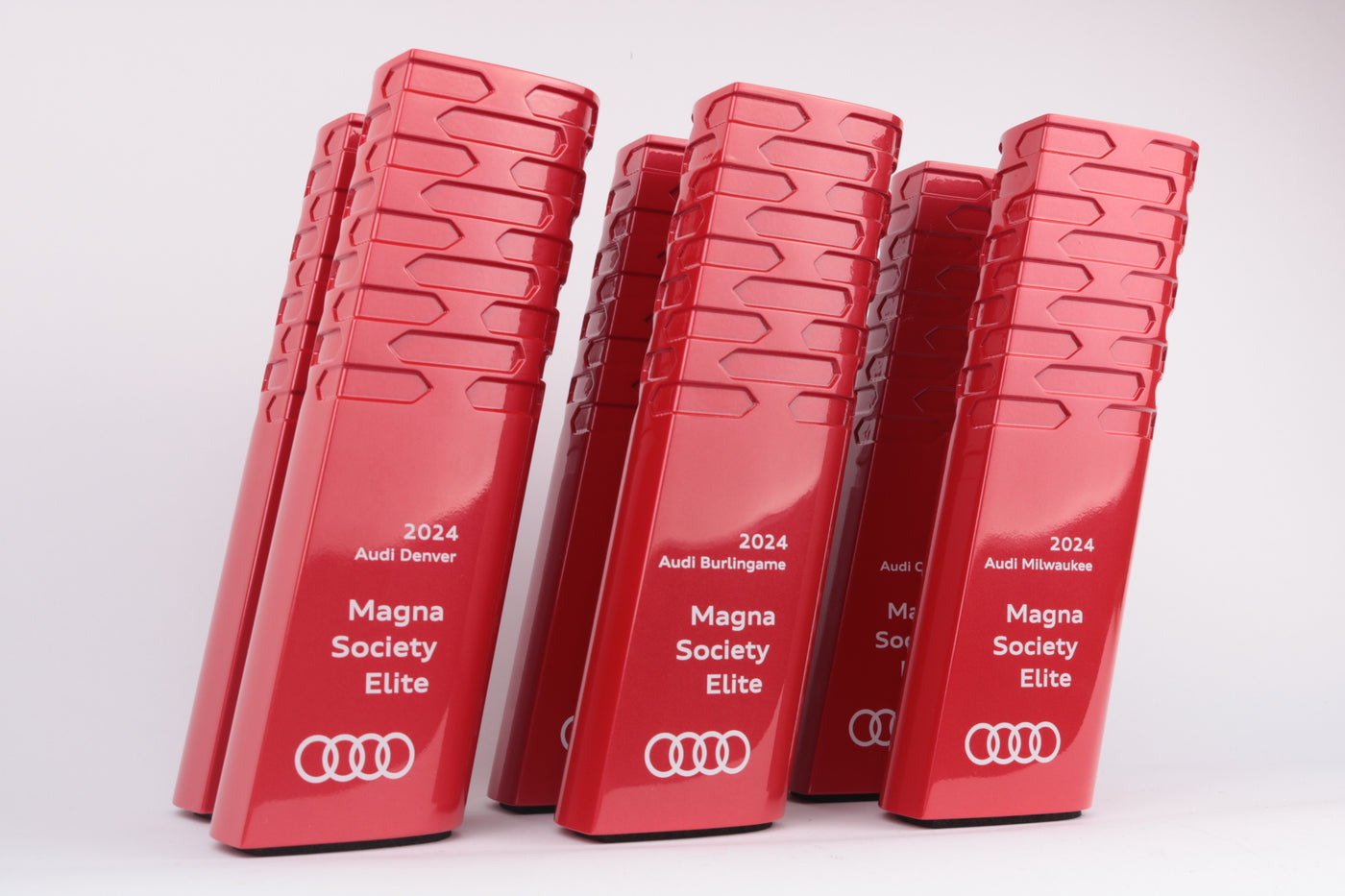 audi red slanted metallic flake red paint brand colour textured totem awards