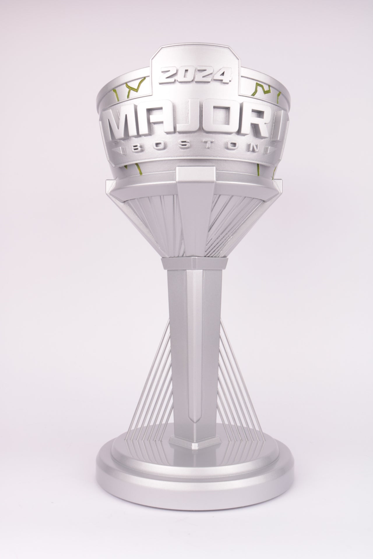 aluminium colored 3d printed trophy