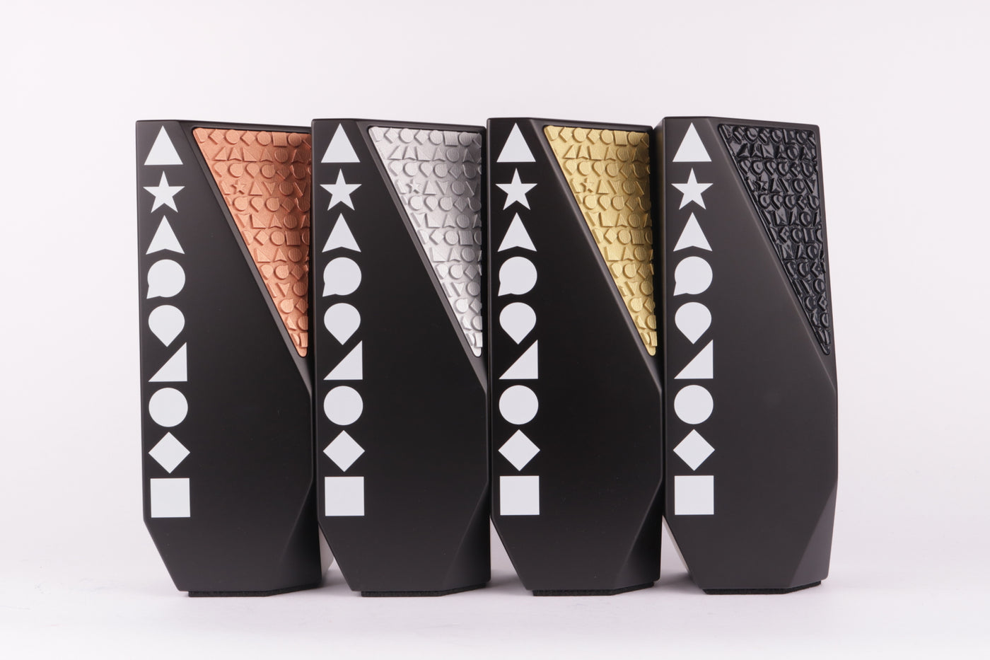 black trophy with a bronze, silver, gold or black plate for esl faceit
