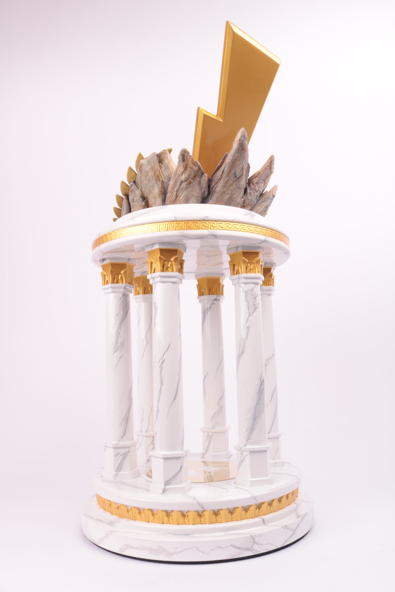 white marbel and golden trophy for hi rez studios