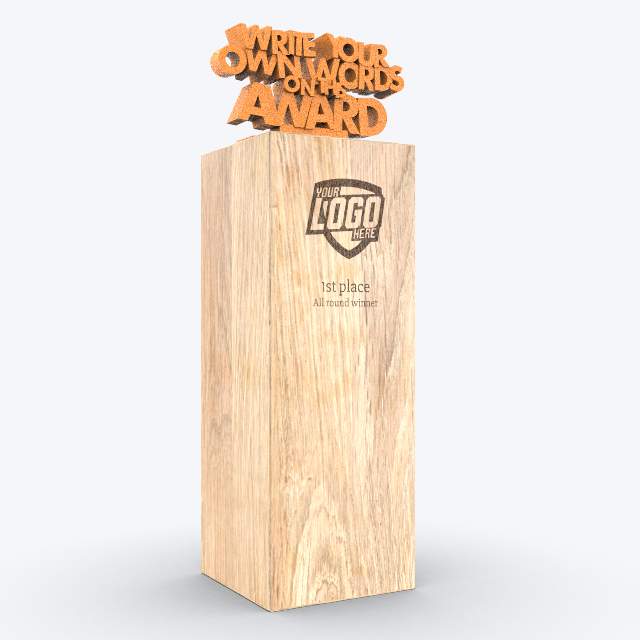 Custom Awards - Text Totem Extra Large - Orange
