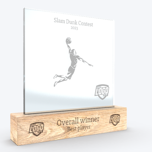 Custom Award - Glass of Fame - Slam Dunk Trophy