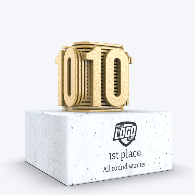 Custom Award_Anniversary Award_10_gold_neolite