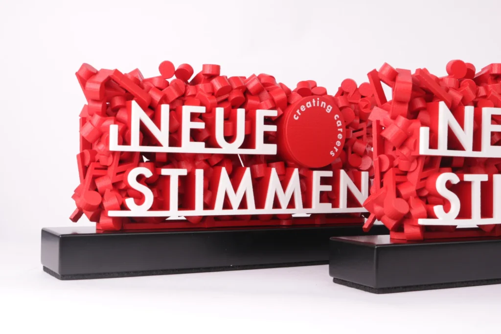 limohn stiftung neue stimmen 2024 trophée personnalisé impression 3d