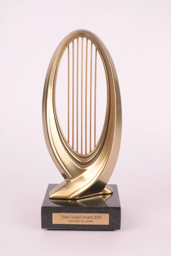 shine gospel golden harp awards glossy gold stone 2024