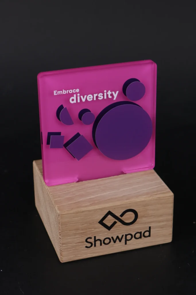 Prix en acrylique coloré showpad