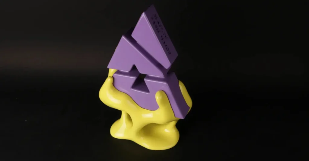 Custom trophy designed and produced by Fabit showcasing contemporary award design in 2026