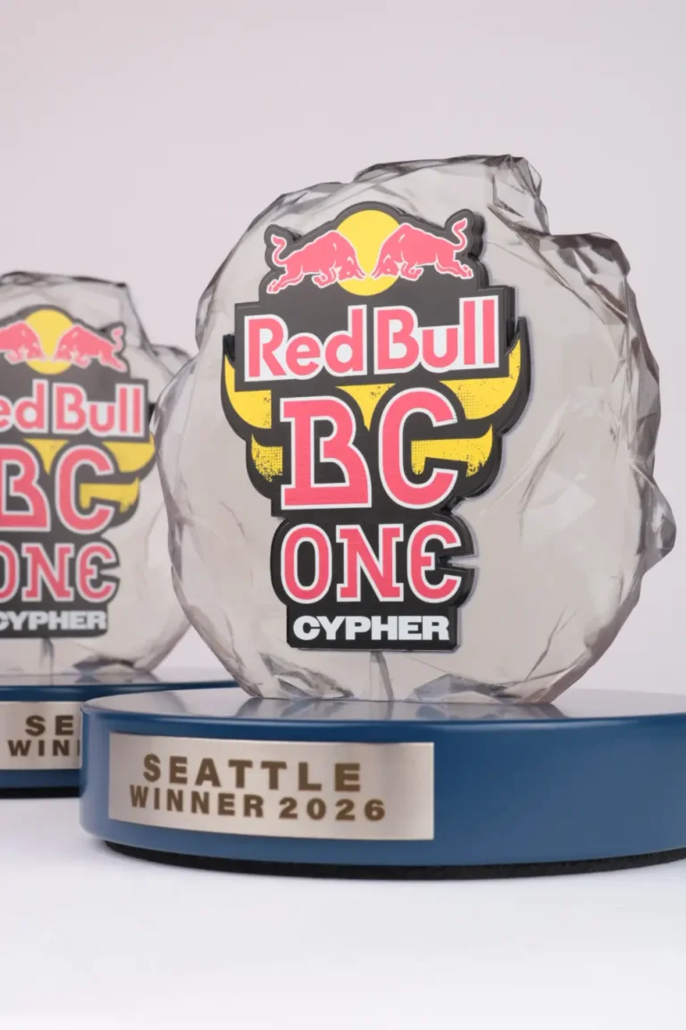 Gepersonaliseerde 3D-geprinte trofeeën voor Red Bull BC One