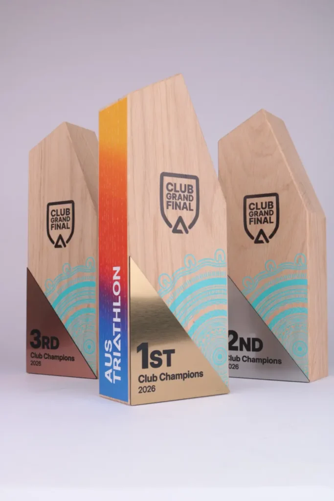 Custom triathlon champion awards