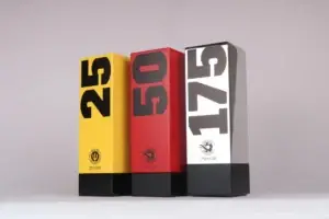 Yellow, red and white Belgian Red Devils cap milestone awards for 25, 50 and 175 caps