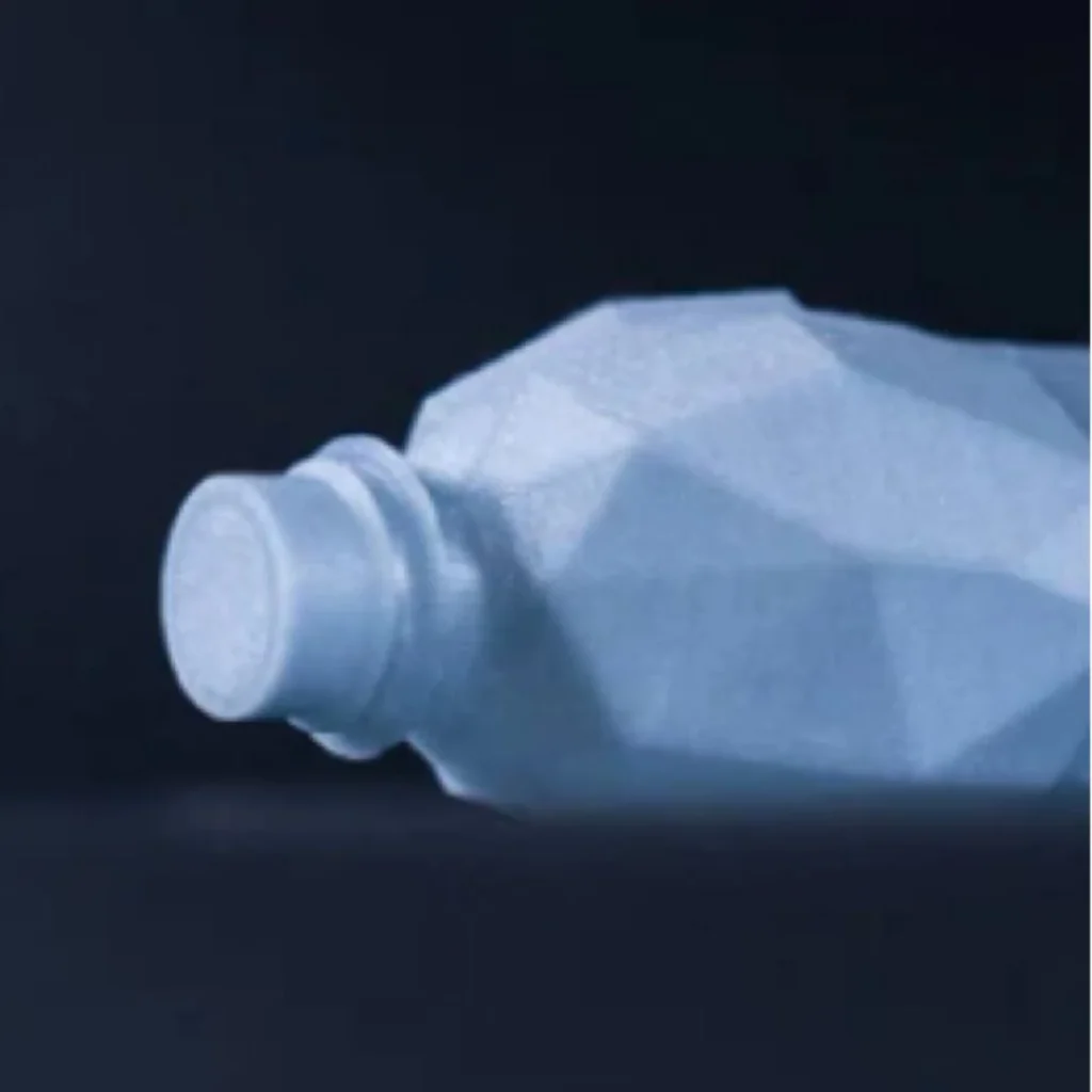 Faceted 3D print made from recycled PET bottle filament